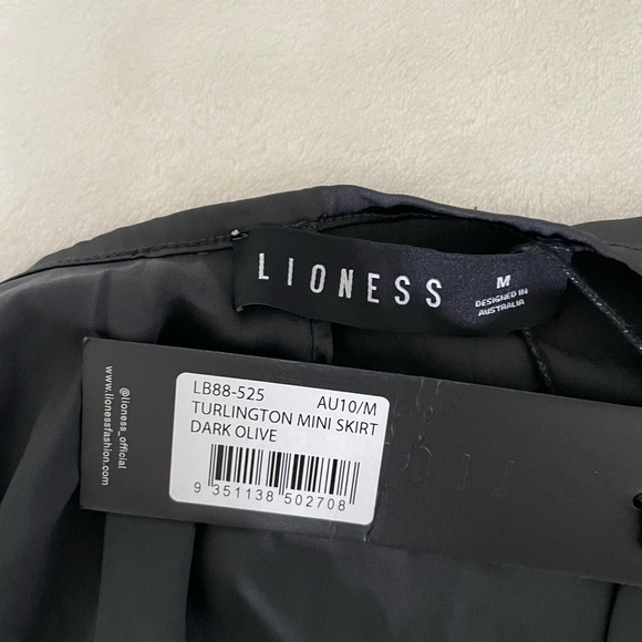 Lioness Turlington Satin Asymmetrical Black Skirt - Picture 3 of 6